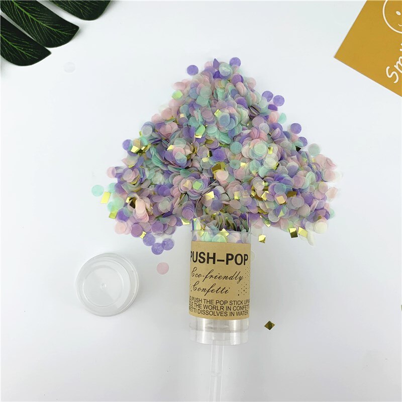 1 stücke Runde drücken-hoch Konfetti Poppers Für Hochzeit Geburtstag Jahrestag Junggeselle Braut Dusche Partei Konfetti Dekorationen: 13 Einhorn