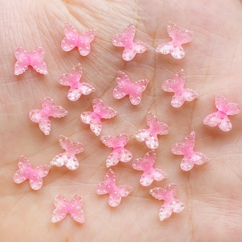 60Pcs Cute Mixed Mini 3D Butterfly Flat Back Resin Cabochons Scrapbooking DIY Jewelry Craft Decoration Accessorie K34