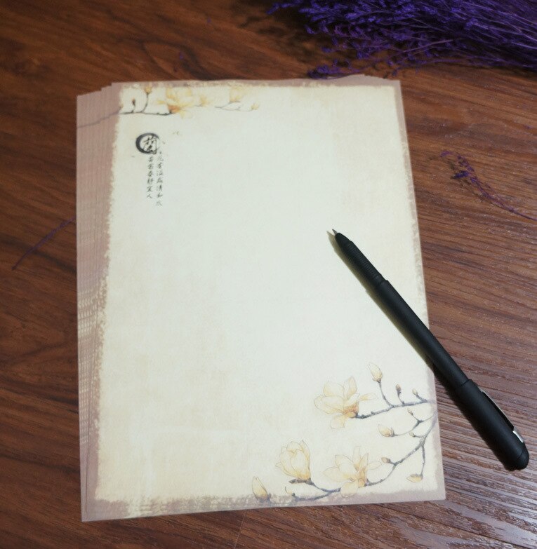 Starożytny papier robić pisania w stylu chińprzejrzeć 16 papier robić pisania kaigu nie.5 pozioma koperta w stylu zachodnim z starożytnym urokiem 8 sztuk/zestaw