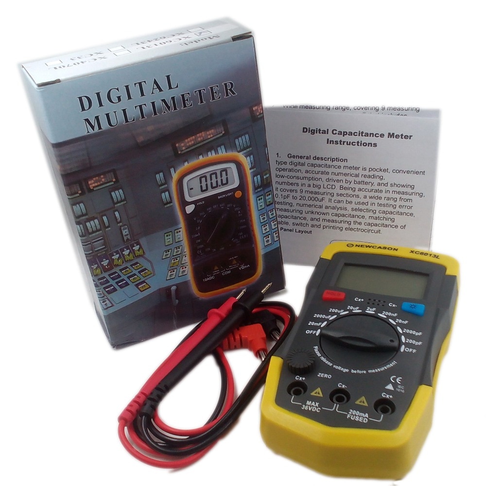 Digtital Capacitance Meter XC6013L Capacitor Tester mF uF Circuit Gauge Capacitance Meter Tester