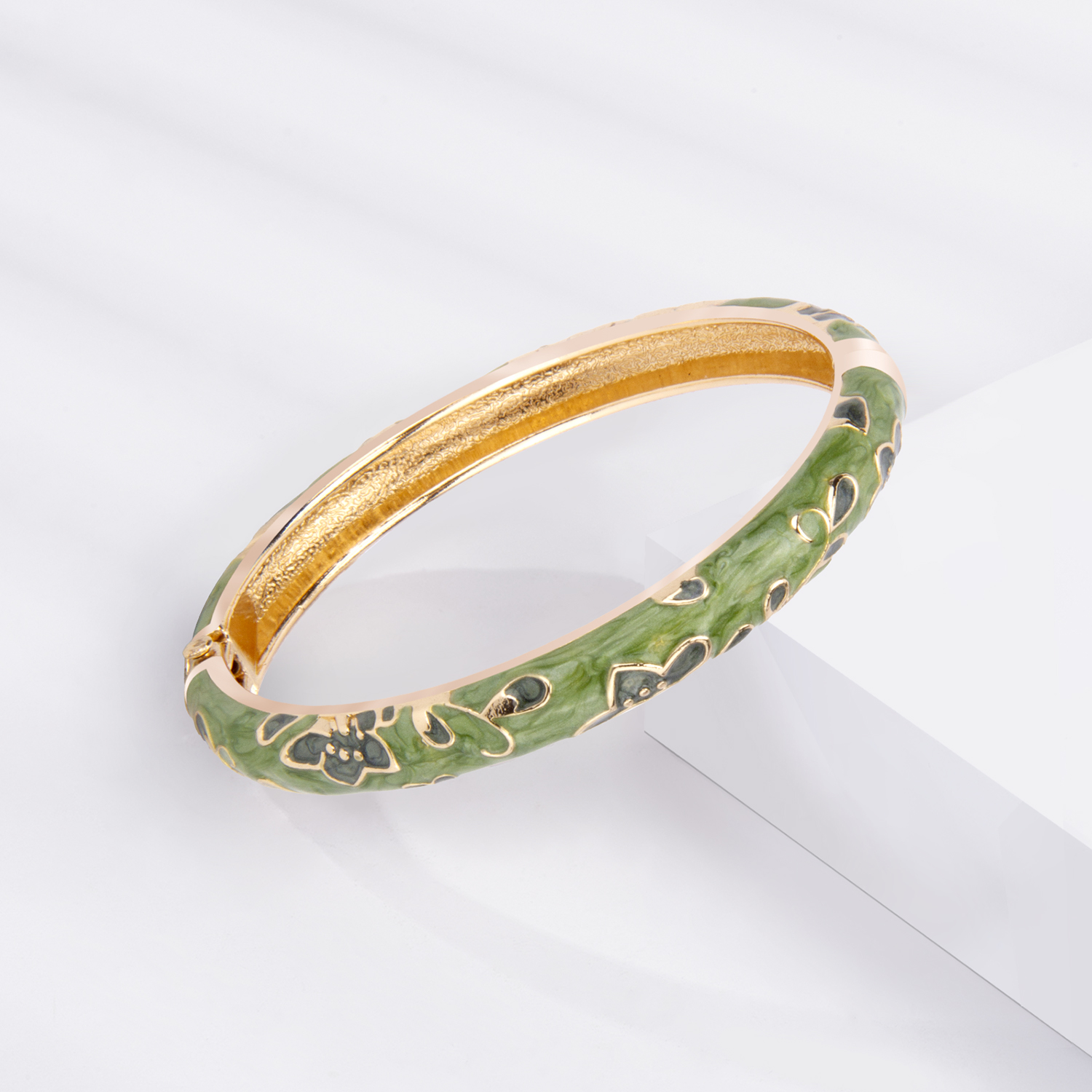 Bracelet en émail pour femme, bracelet à la main, bracelet hawaïen Everisonne, bijoux africains, Inde, Dubaï, de fête des mères: zircone cubique