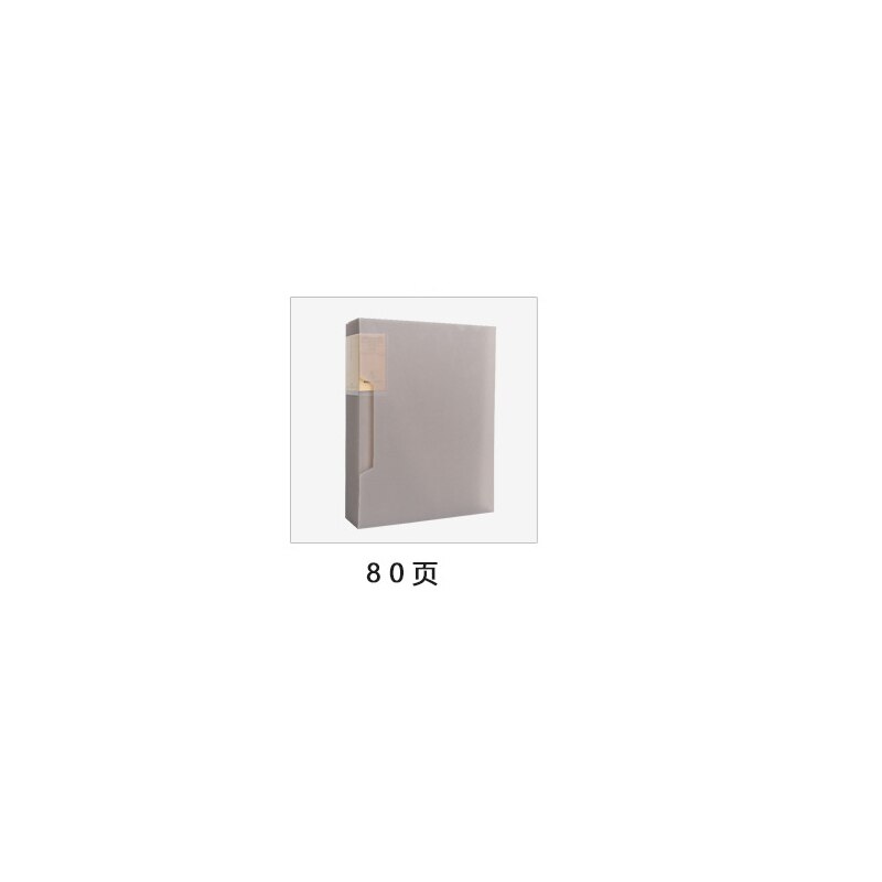 A4 Gray Information Book Examination Paper Folder Finishing Transparent Insert Multi-layered File Book Classification Collection: 80P-With shell
