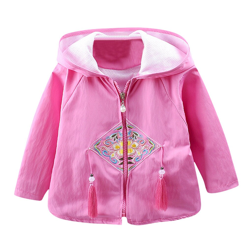 0-24M Baby Baby Meisjes Jas Lente Herfst Pasgeboren Baby Meisjes Jas Hoodie Toevallige Bovenkleding Voor Meisje zuigelingen Kleding: Roze / 6m