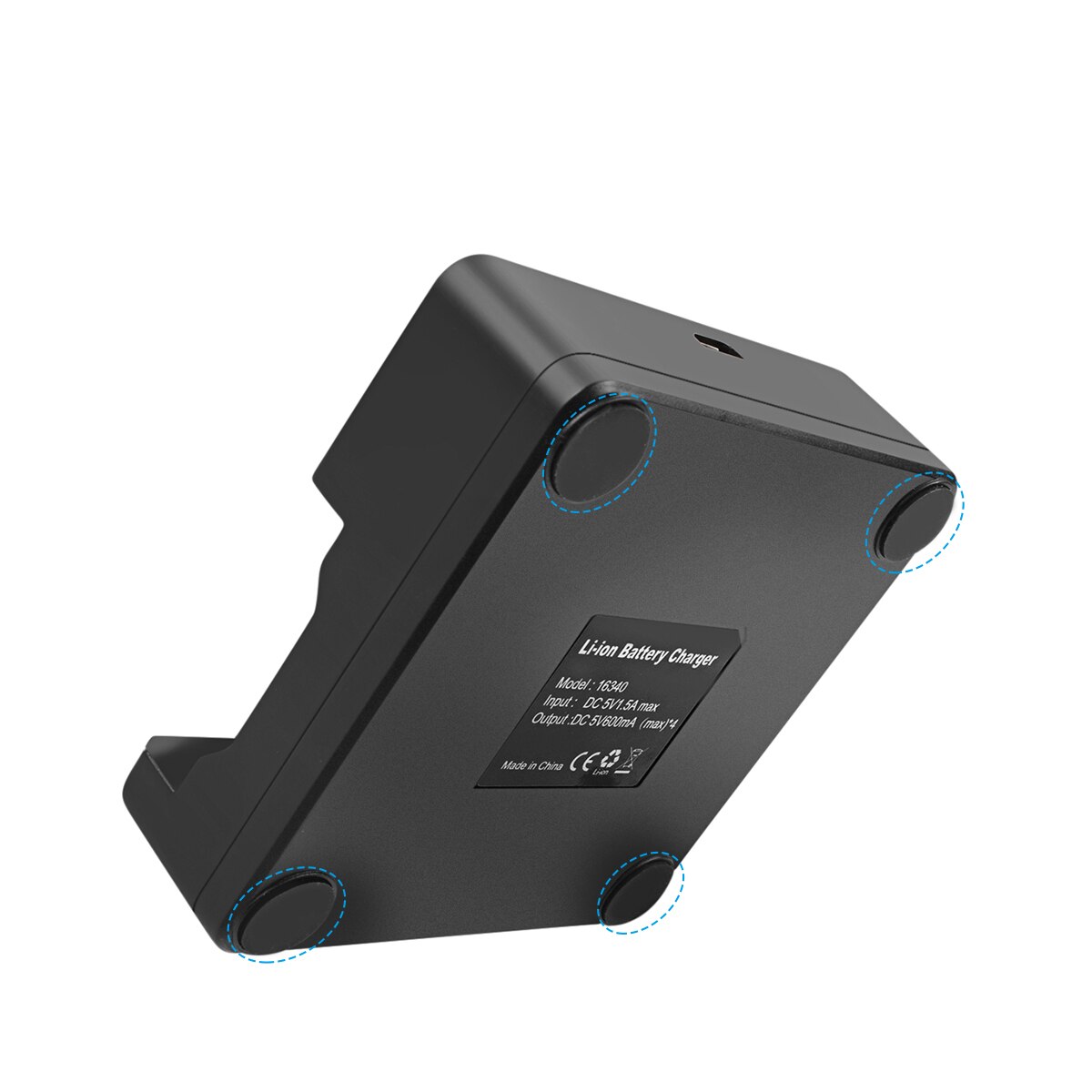 Powtree-batería recargable CR123A RCR 16340 ICR para baterías de cámara, Pila de ion de litio, 2800, 3,7 mAh, 123 V, para linterna: LCD 4Charger