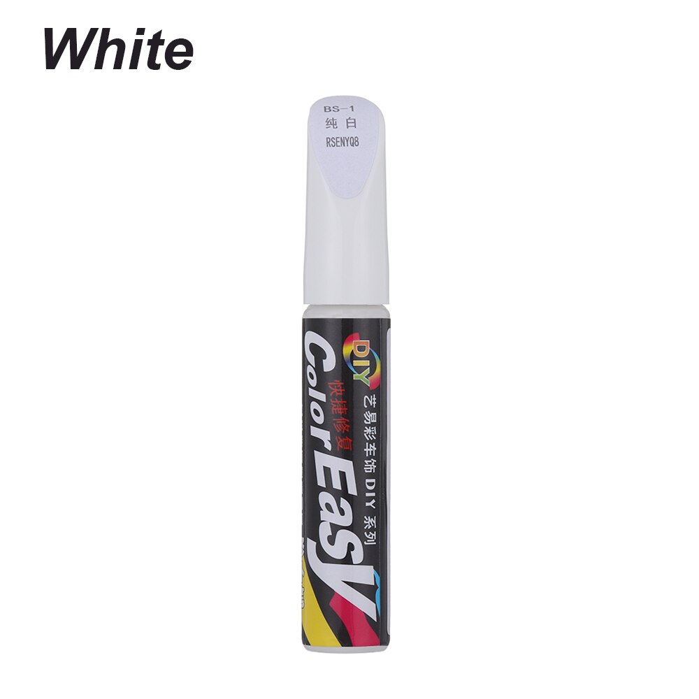 1PC Colors Waterproof Auto Car Coat Paint Pen Touch Up Scratch Clear Repair Remover Maintenance Tool: White