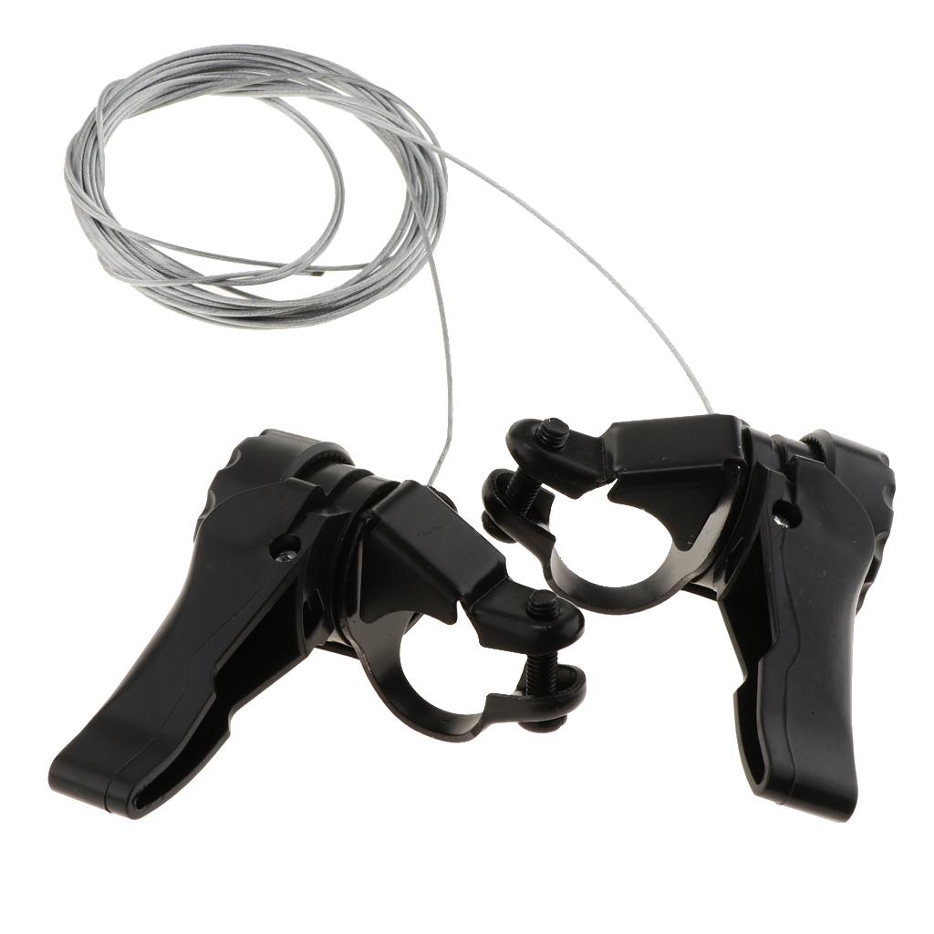 1 paar 15/18/21 Geschwindigkeiten Fahrrad Daumen Shifter Legierung Reibung Schalthebel w/Kabel für Mountainbike Rennrad faltrad
