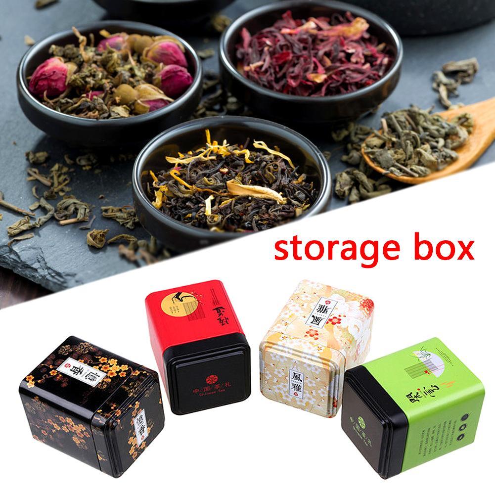 1Pc Candy Tin Containers Storage Box Sealed Coffee Kitchen Airtight Organizer Metal Storage Powder Container Cans Container X6A9
