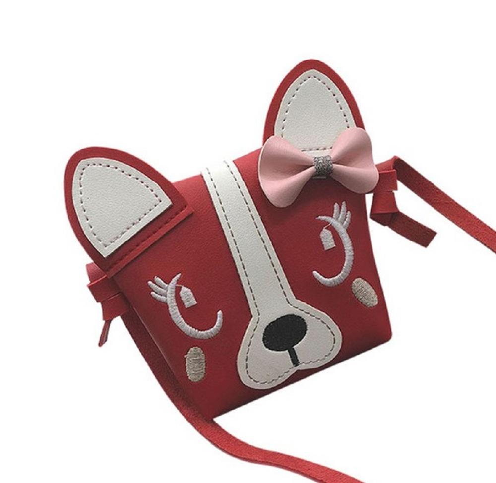 Children Bags Girls Cute Dog Mini Purse Bag Shoulder Bags Crossbody Bag Kids Baby PU Leather Wallet: A4