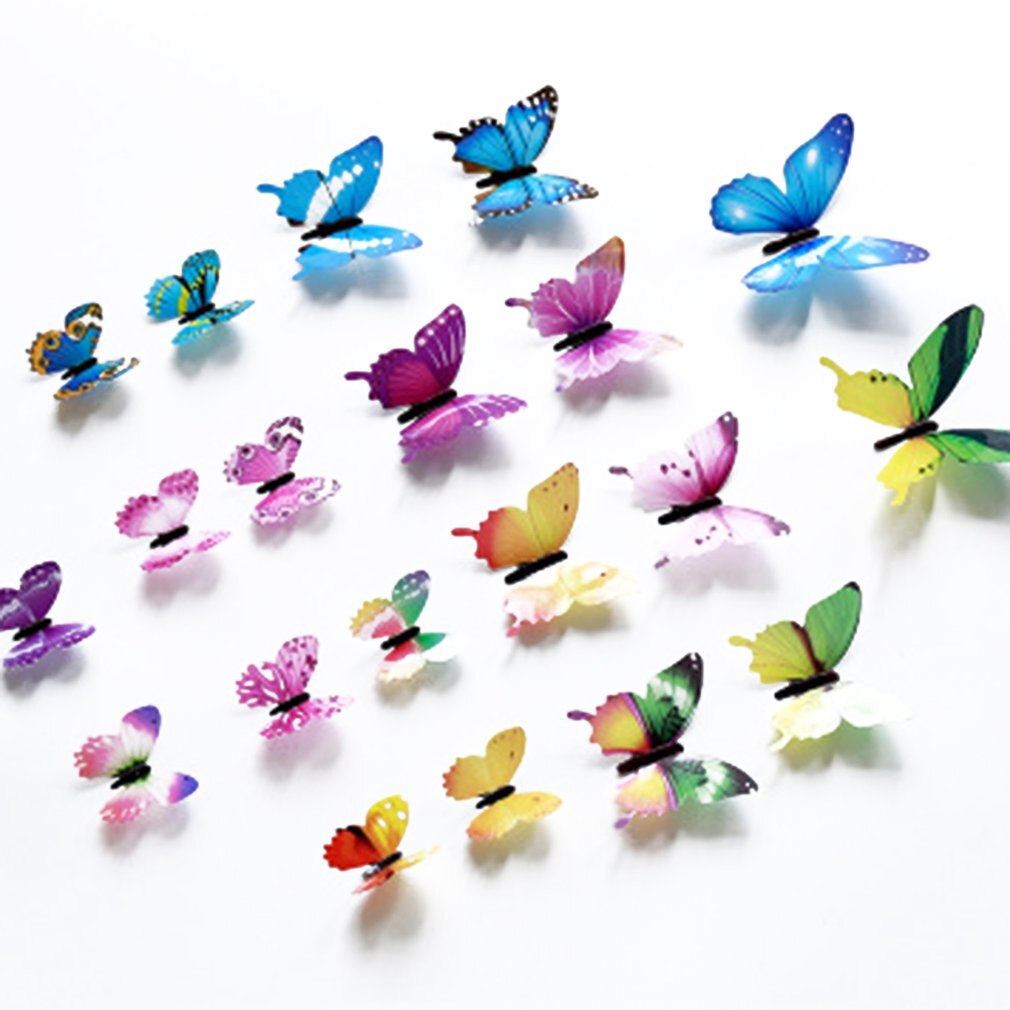 3d Vlinder Muursticker Vlinders Op De Muur Voor Koelkast Stickers Behang Voor Woonkamer Home Decor