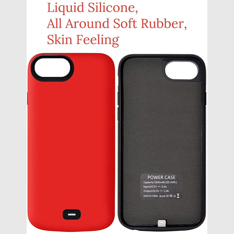 Funda de batería de 4000mAh para Iphone 5, 5S, SE, 5C, externa, recargable, negra