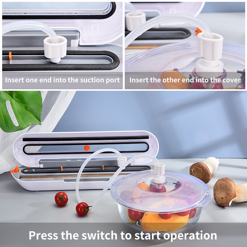 Beste Elektrische Vacuüm Sealer Machine Automatische Voedsel Vacuüm Met 10Pcs Voedsel Saver Zakken Huishoudelijke Verpakking Machine