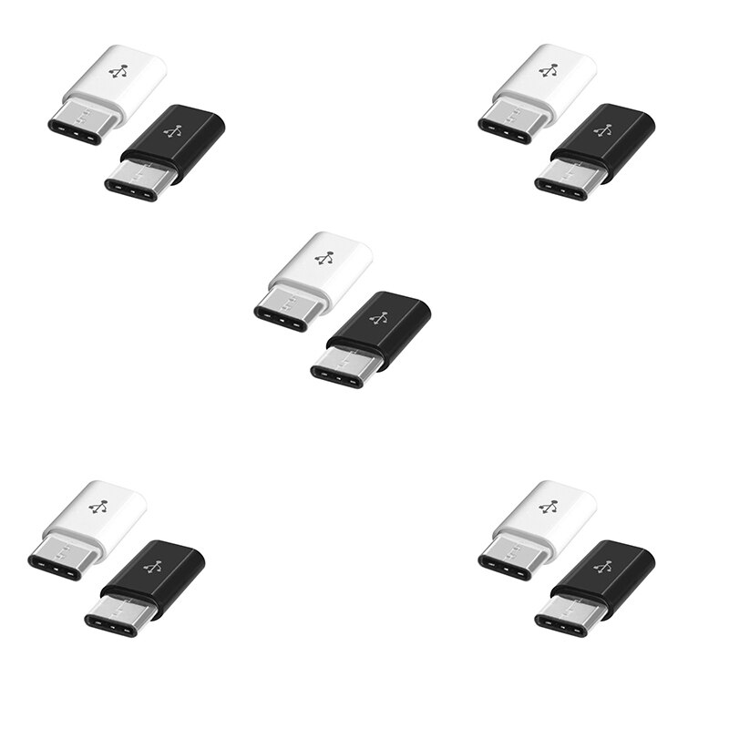 Mobiele Telefoon Adapter Micro Usb Naar Usb C Adapter Handig Microusb Connector Voor Huawei Xiaomi Samsung Adapter Usb Type C: 10pcs