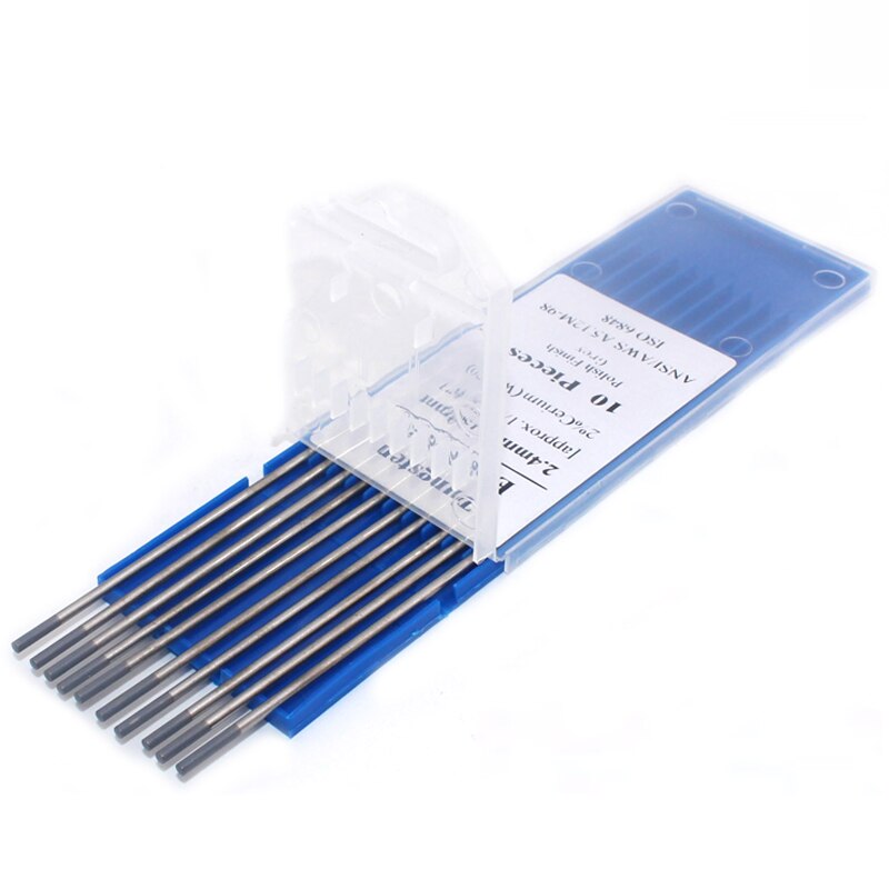 10 kpl harmaa värikoodi 1.0/1.6/2.0/2.4/3.0/3.2/4.0*150mm cerium volframi elektrodi pää volframi neula / lanka tig hitsauskone