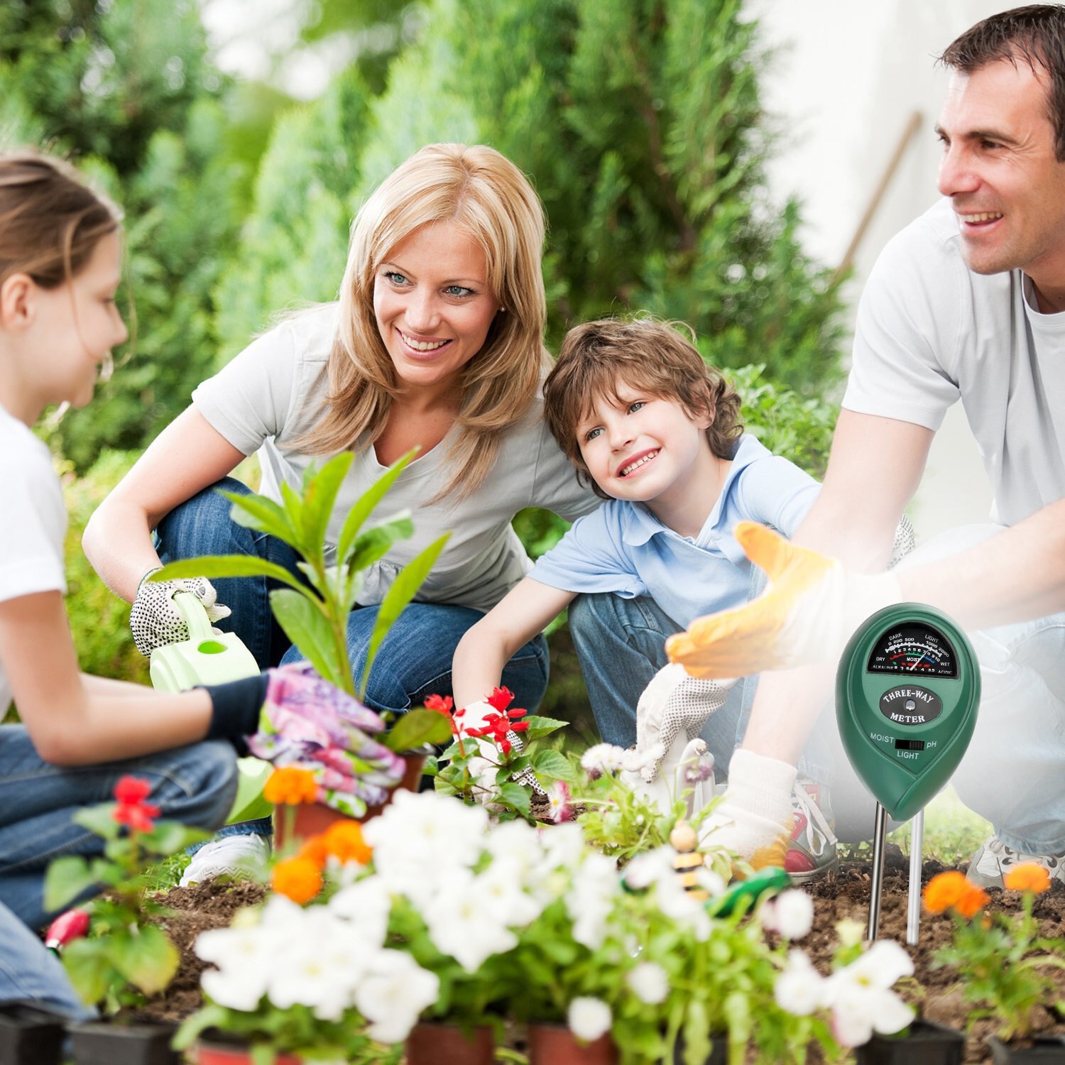 soil PH water moisture meter Acidity humidity sunlight garden plants Flowers moist tester instrument tool Soil tester