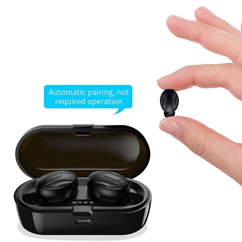 Bluetooth Headset 5.0 Bluetooth Wireless Headset with Headset and Portable Charging Box for IOS Android PC