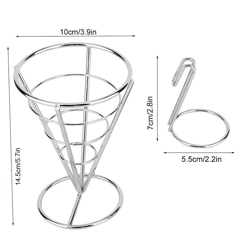 French fries stand Buffet cone snack display rack Fried chicken display rack French fries basket buffet cone snack rack