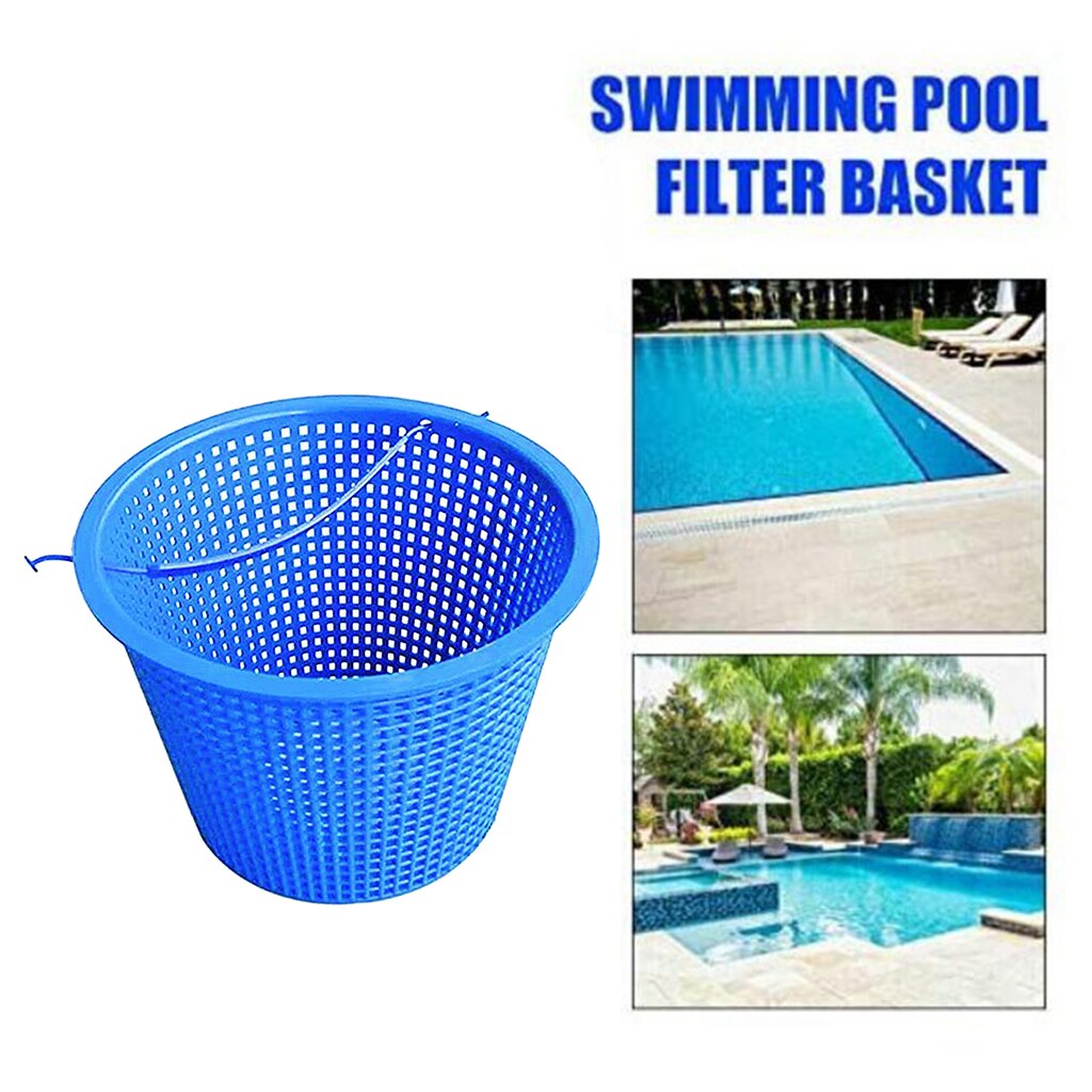 Skimmer Basket Replacement, Fine Mesh Plastic Swimming Pool Skimmer Basket, Blue