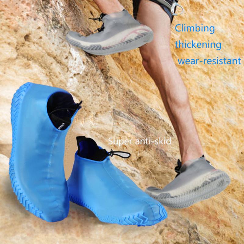 Waterproof Shoe Cover Silicone Material Unisex Shoes Protectors Reusable Rain Boots for Indoor Outdoor Rainy Days