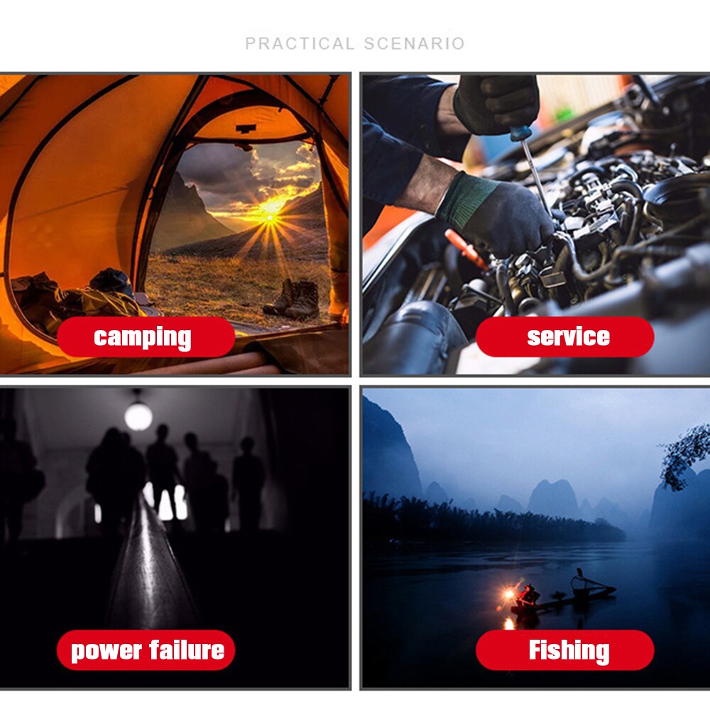 Led Work Light Portable Hangable Safety LED Emergency Flashlight COB 80 LED Magnetic Car Inspection Repair Handheld Work Lamp