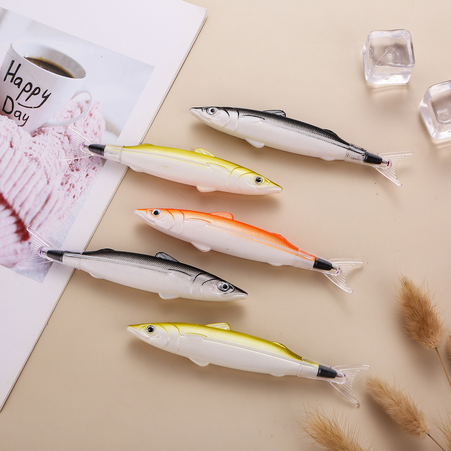 2Pcs Ozean Fisch Kugelschreiber 0,5mm Kreative Lustige Gel Stift Student Schule Büro Schreibwaren