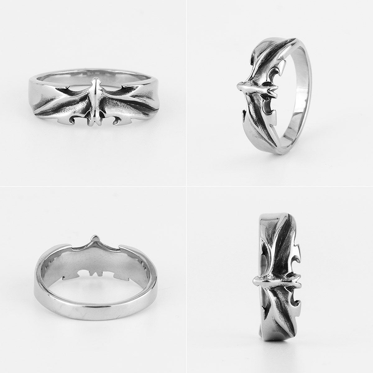 Anillos góticos de acero inoxidable para hombre y mujer, joyería Punk bonita y única para mujer, novio, motorista, ,