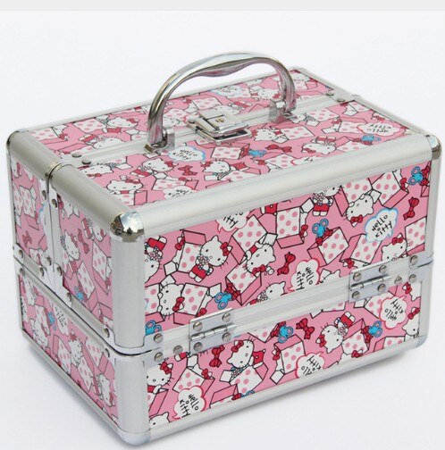 Make up opbevaringsboks søde kosmetiske makeup arrangør smykker boks kvinder arrangør til rejse opbevaringsbokse taske kuffert: -en