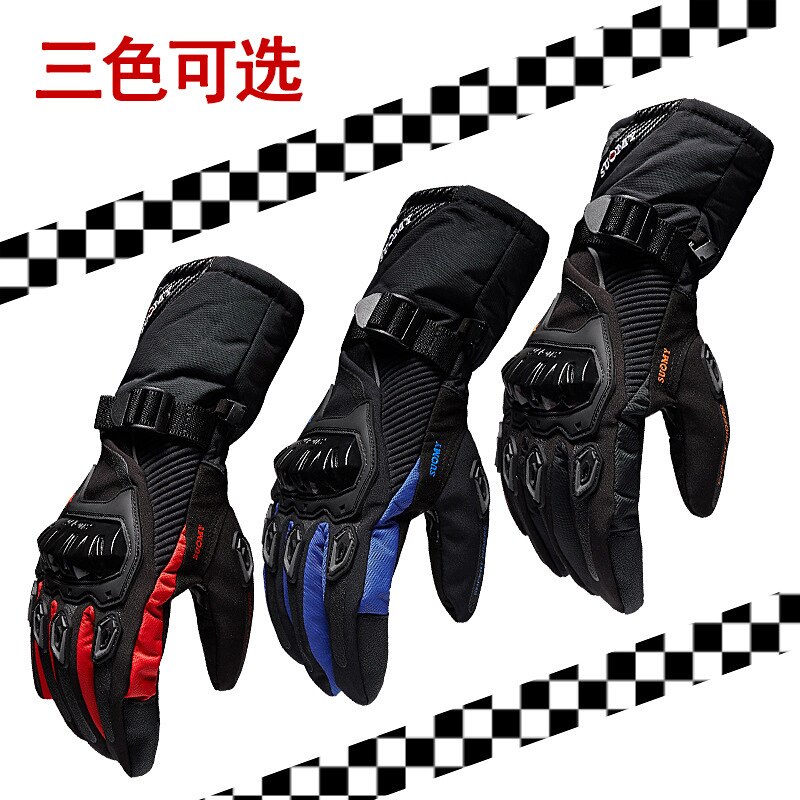 Novo manter quente dedo cheio 100% à prova dwaterproof água moto rcycle luvas de corrida tela toque inverno moto siklet guantes de moto m xxl xxl