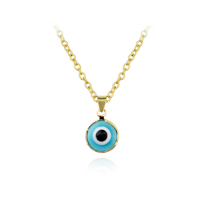 Antike 25MM 30MM 35MM Tiefe Meer Blau Evil Eye Anhänger Halskette Türkischen Blue Eye Choker Glas Auge leder Seil Kette Schmuck: N 2