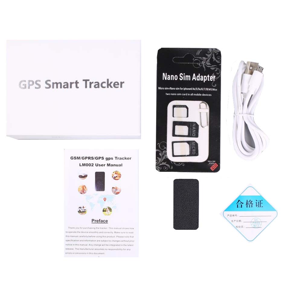 LMHOME-Mini moniteur GPS Anti-vol Portable | En temps réel, avec batterie de 800mAh, enregistrement géo-clôture, atout de voiture, pour enfants