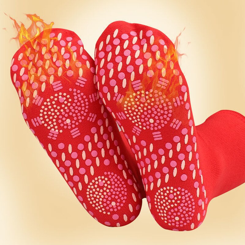 Calzini autoriscaldanti per donna uomo calzini riscaldati calzini in cotone termico per terapia magnetica con tormalina ai piedi scaldino da sci invernale