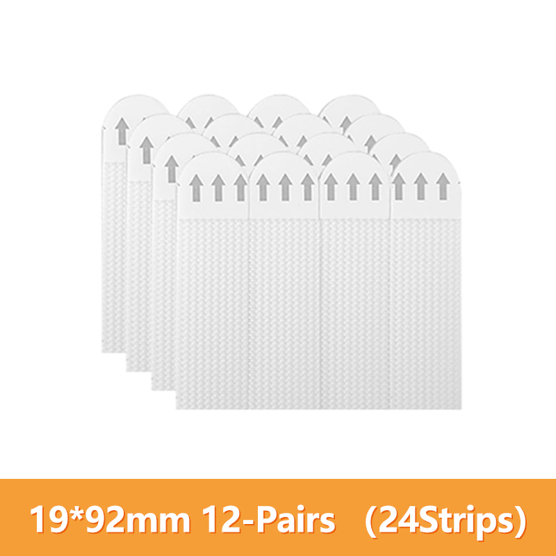 12Pairs Velcro Strap Tape No Damage To Wall Removable Adhesive Strips Fixing Pads Hanging Mounting Picture Wall Stickers Sticky: Silver