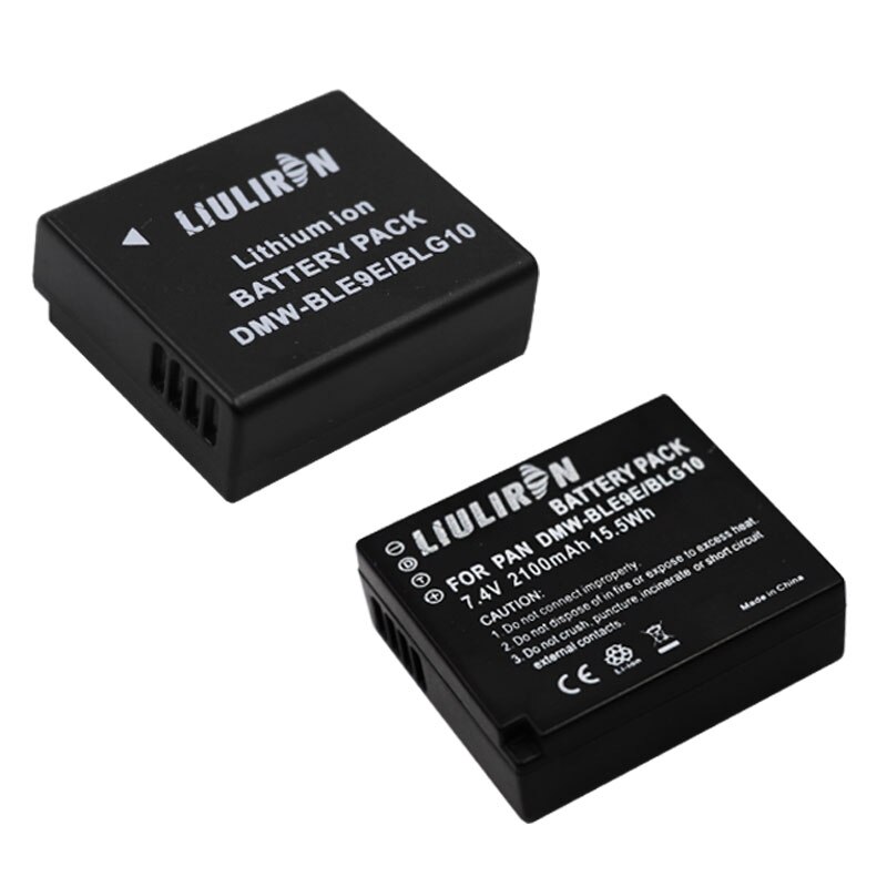Batterie 4x DMW-BLG10 DMW BLG10E BLG10 DMW-BLE9 + LCD double chargeur pour Panasonic LUMIX GF5 GF6 GX7 LX100 GX80 GX85 GX7 Mark II: 2battery