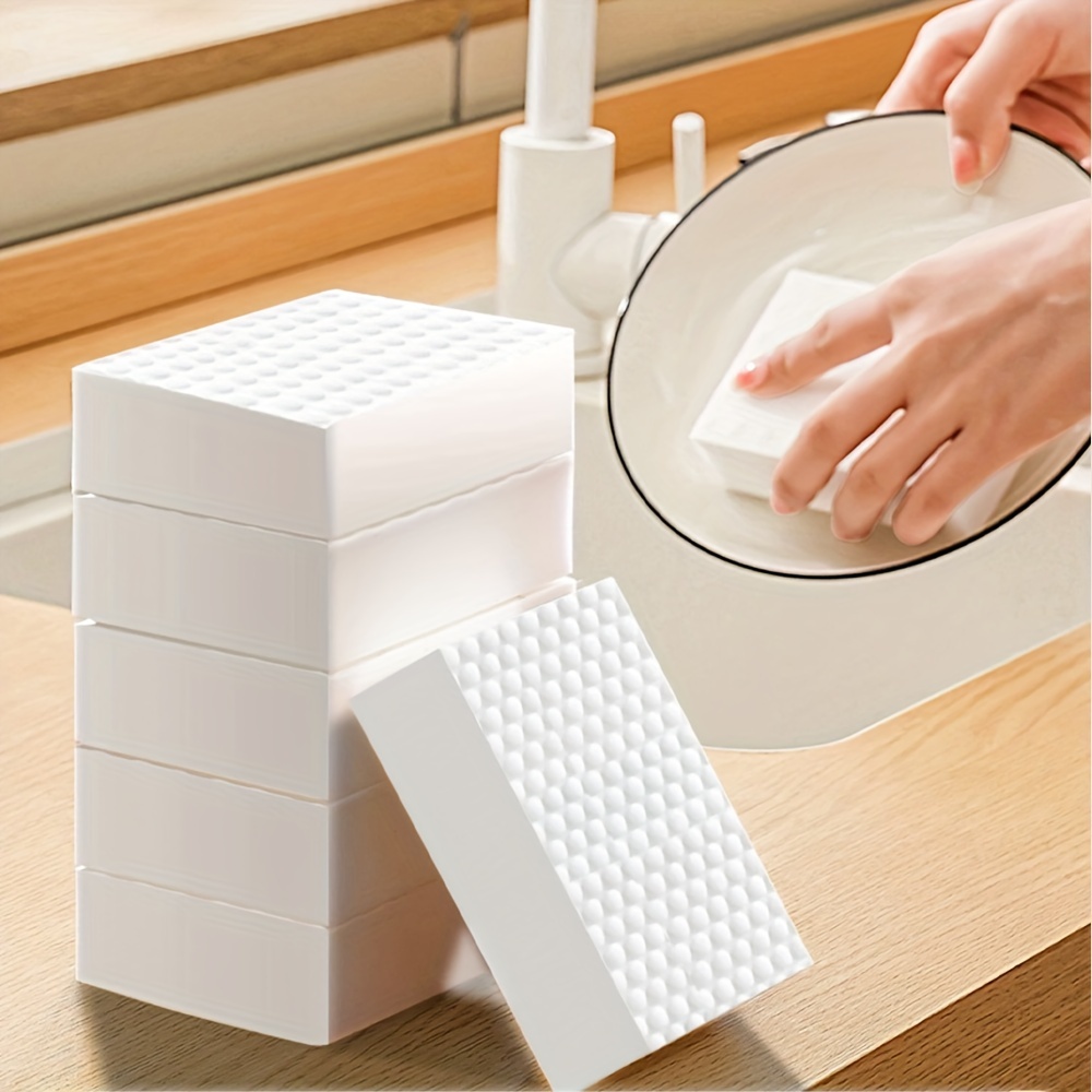 Magisk svampklut med høy tetthet, dobbeltsidig rengjøringssvamp, magisk nano oppvasksvampblokk, skokant eller grytesvamp