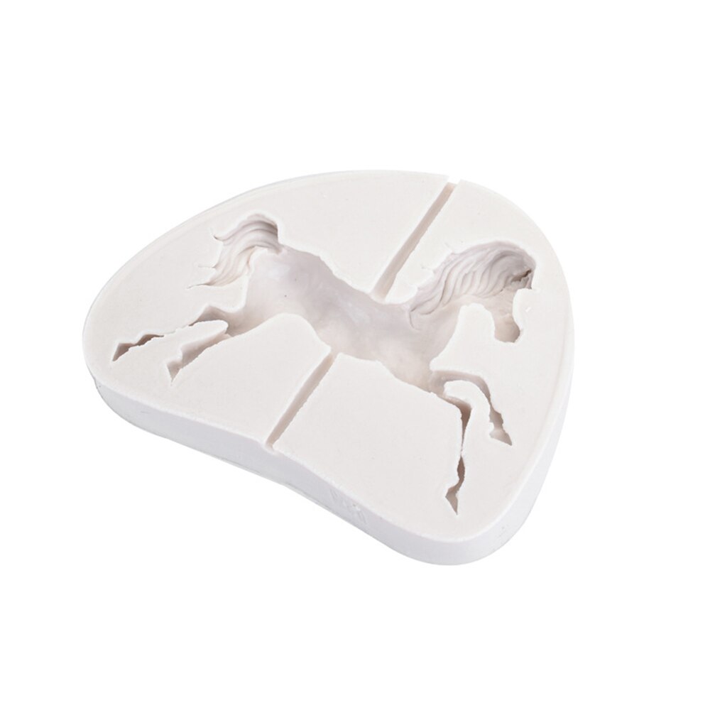 Carousel Horse Shape Plastic Cake Mold Bakeware 3D Silicone Mould For Chocolate Clay Fondant Cake Tools Decorating