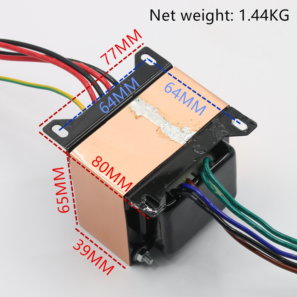 50VA Reines Kupfer EI Typ Audio Gitarre Rohr Verstärker Leistungstransformator Ausgang: 0-180V-A250V + 6,3V