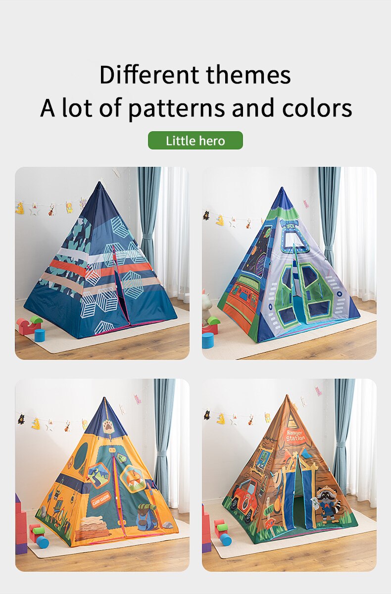 160CM Children's Toys Kids Tent Camping Toy Tents House for Girl Boutiques of Campaign Toy Child Tipi Indian Indoor Outdoor Tent