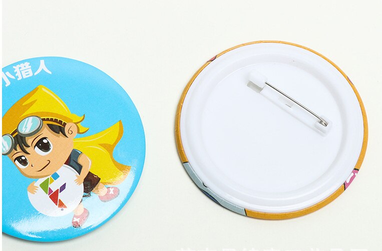 Custom badge button, DIY white plastic badge button parts, hand-made material accessories for needle machine badge machine