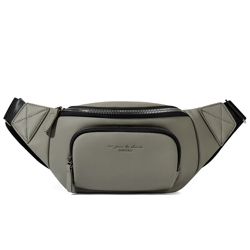 Sac à bandoulière à ceinture pour femme, sacoche de , décontracté, de voyage, de poitrine, à la: Gray