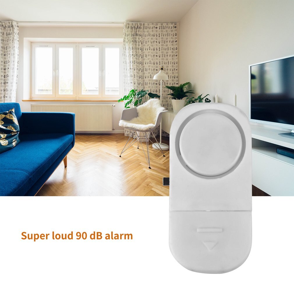 Self-adhesive Wireless Magnetic Sensor Burglar Door Window Entry Alarm Super Loud 90 dB Alarm With Stick Dustproof
