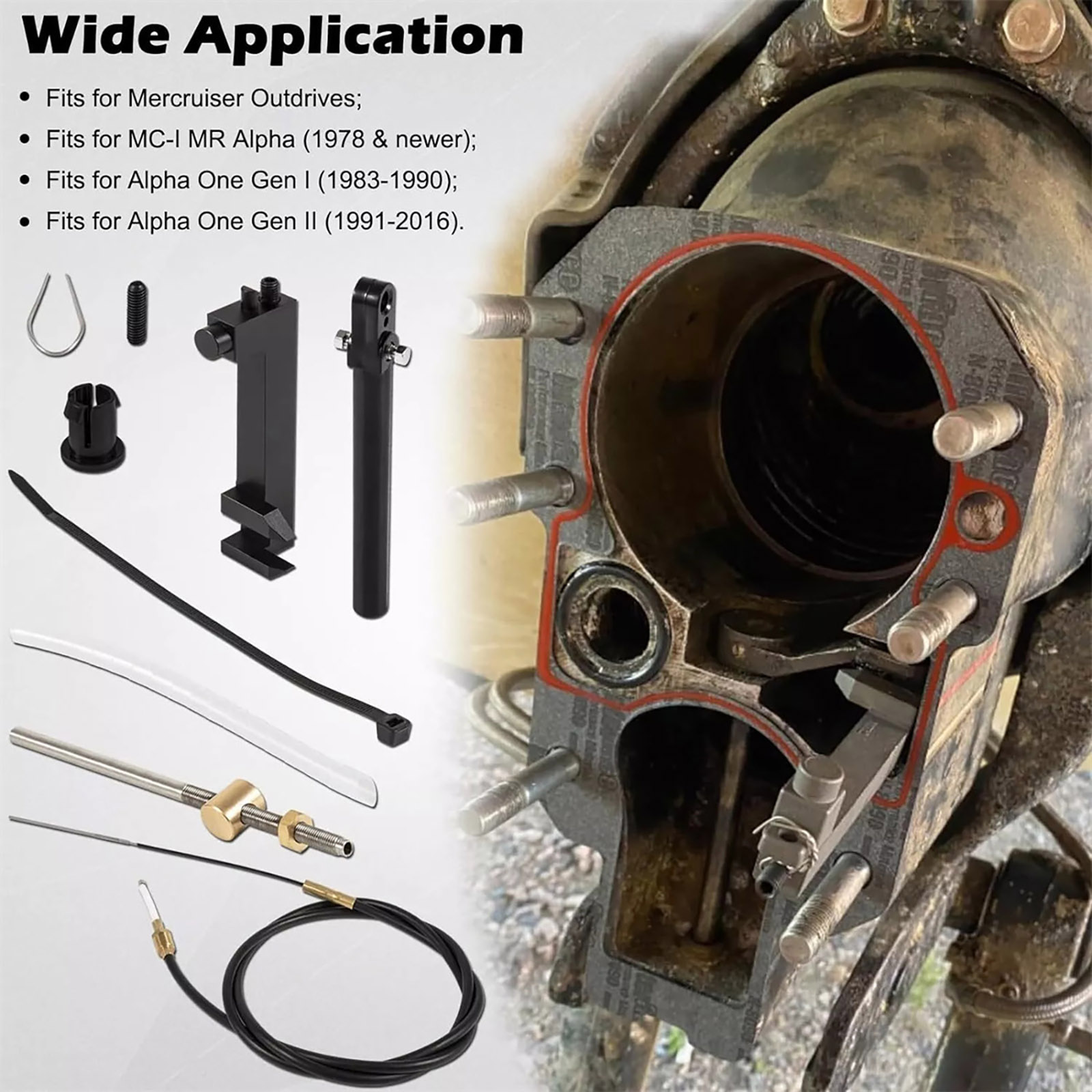 1 set nedre växelvajersats 865436 a 02 reservdel för mercruiser alpha gen one & two 1 2 r mr mc biltillbehör