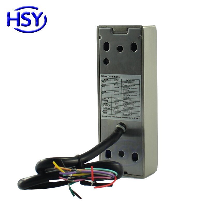 Hsy metalen behuizing touch toetsenbord standalone controller lezer rfid em kaart enkel deur toegangscontrolesysteem met 10 stuks gratis sleutelhangers