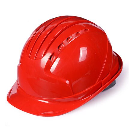Safety Helmets Work Cap ABS Insulation Material Construction Site: Red