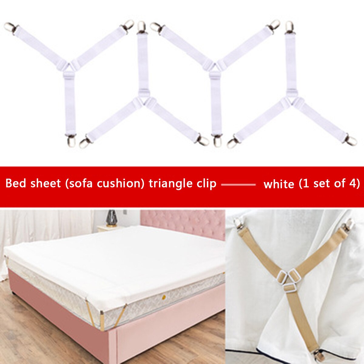 Bett Blatt Halfter Gurte Elastische Matratze Abdeckung Halfter nicht-Unterhose Ecke Wächter Sofa Kissen Hosenträger für Schlafzimmer