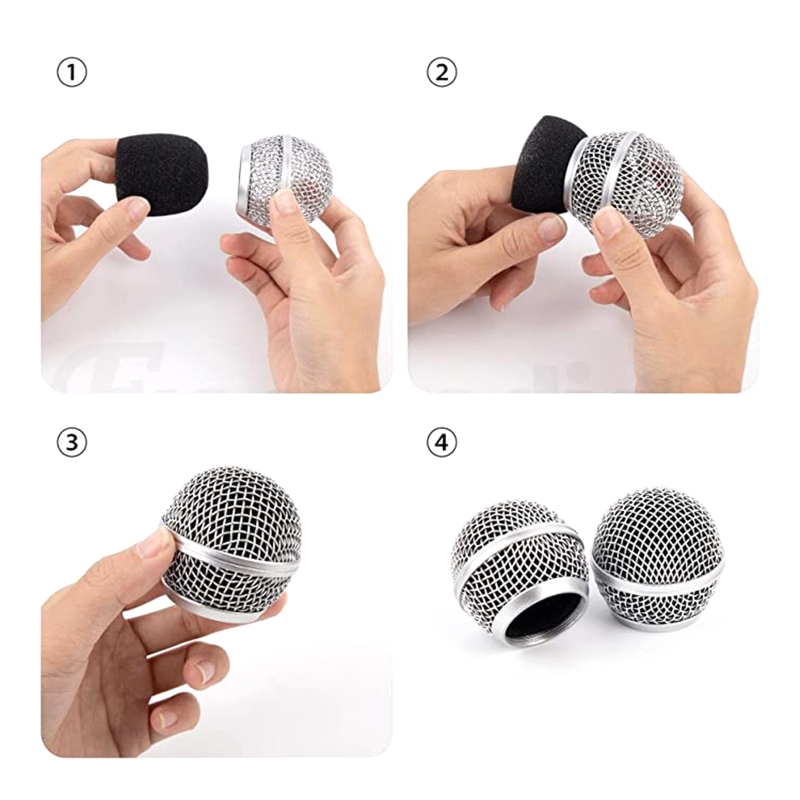 Nouvelle calandre de Microphone en maille à tête sphérique pour Shure PG58 PG48, accessoires de remplacement