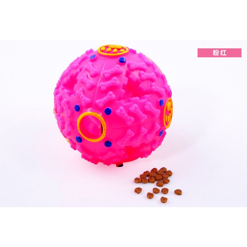 Color snack ball pet toy dog grinding teeth rubber nibbling toy dog toy: Red / S