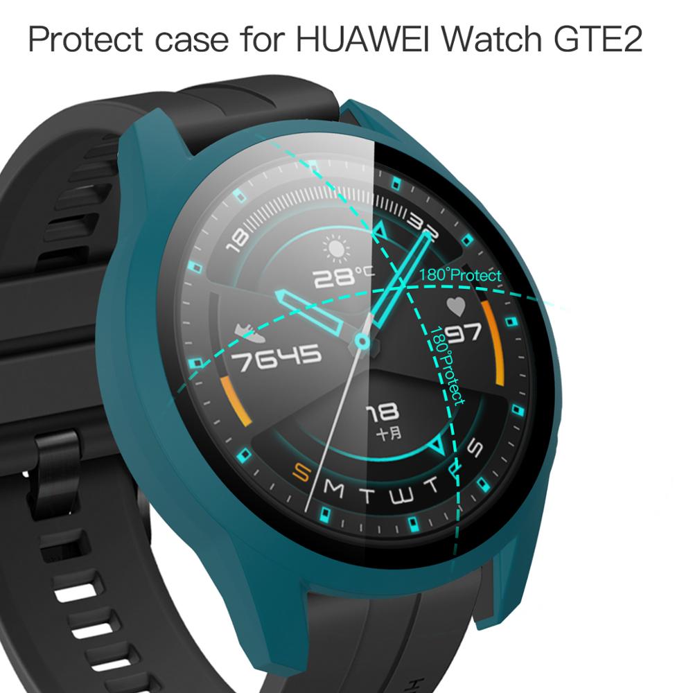 Tempered glass Film Case For Huawei watch GT2 46mm 42mm full Screen protector matte case for huawei Gt 2 42mm cover watch bumper