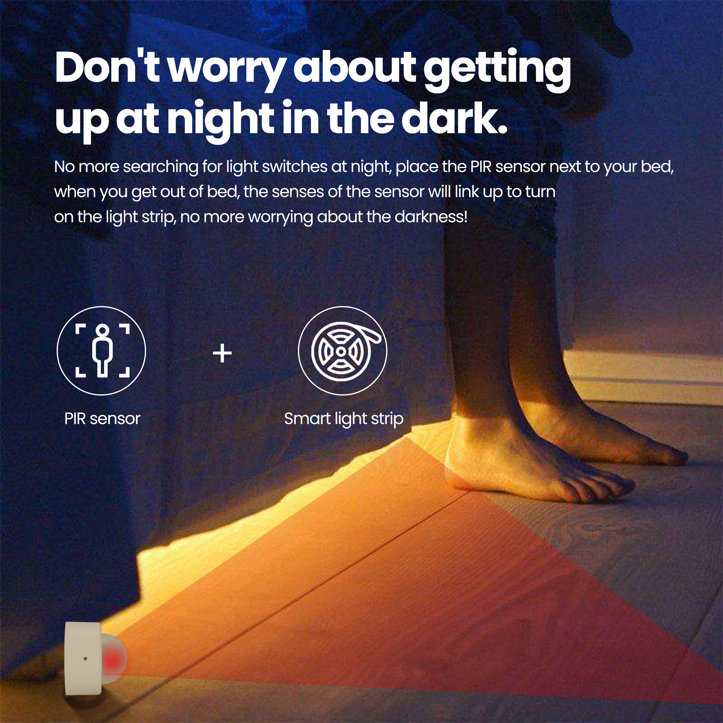 Zigbee 3.0 Tuya Mini Smart Human Motion Movement Body PIR Transducer Sensor Smart Life Home Security Wireless Connection Light