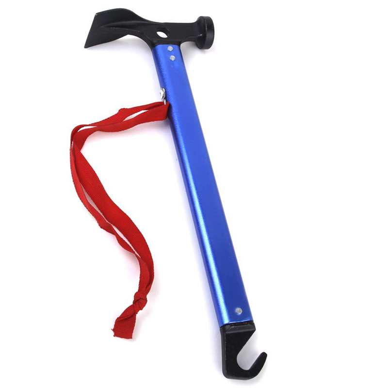 Aleación de aluminio multifunción martillo para Camping, azul