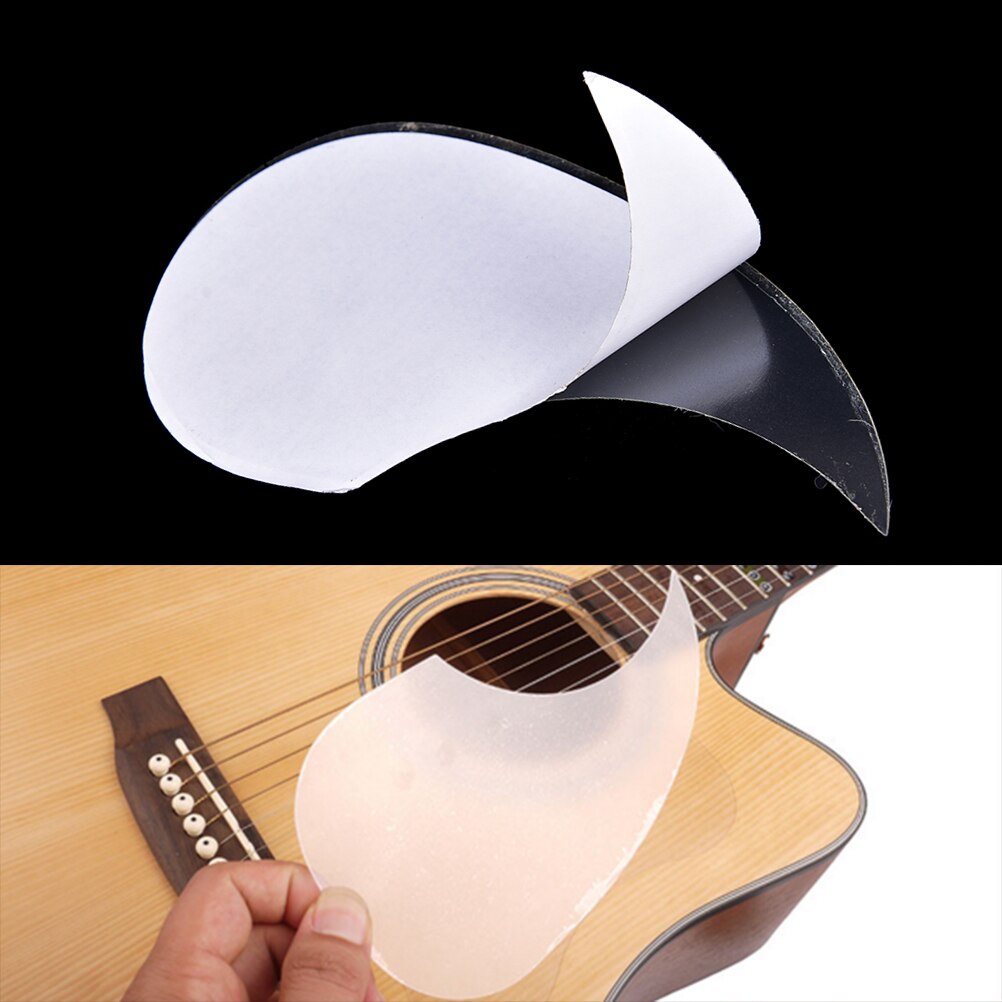 Transparent Acoustic Guitar Pickguard Droplets Shell Self-adhesive Pick Guard PVC Protects Your Classical Guitar Surface