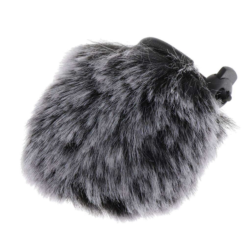 Cortavientos de viento micrófono de cámara al aire libre parabrisas peludos Mic parabrisas cubierta de viento, pelo corto